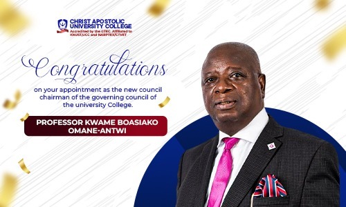 CHRIST APOSTOLIC UNIVERSITY COLLEGE TO COMPETE WITH THE TOP RANKING UNIVERSITIES